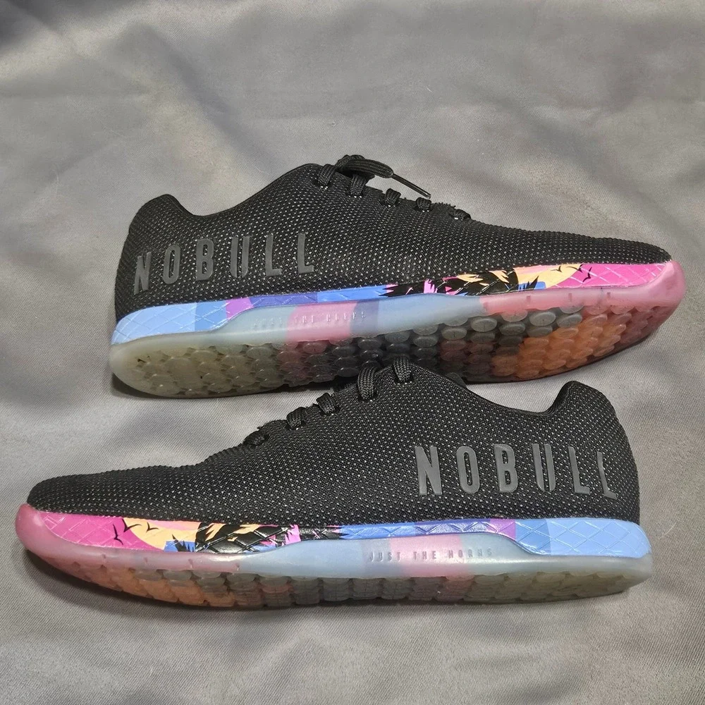 NOBULL Trainer Black Sunset Palm Tree SuperFabric Mens 11.5 Womens 13 Training‎